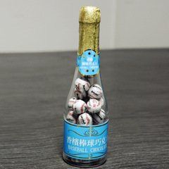 台湾进口巧益香槟瓶篮球棒球足球原子石头巧克力五种造型170g选一