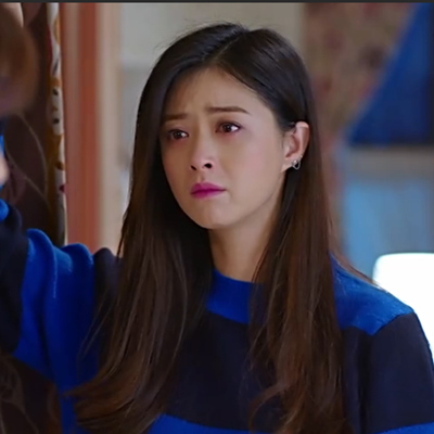 欢乐颂蒋欣樊胜美明星同款蓝色条纹宽松休闲毛衣套头针织衫女