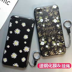 创意潮女iphone6手机壳4.7硅胶软套苹果7plus日韩卡通花草6s简约