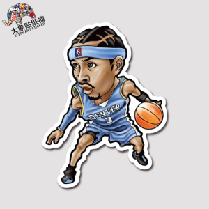 nba答案艾弗森ai贴纸6 行李箱贴纸旅行箱潮牌贴纸 防水3m材质贴纸