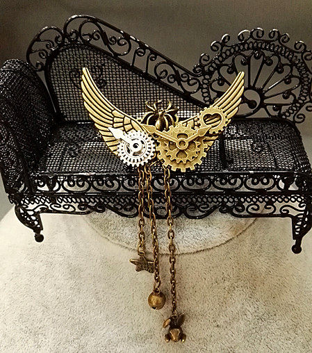 朋克齿轮20元包邮蒸汽发夹复古机械lolita流苏发饰