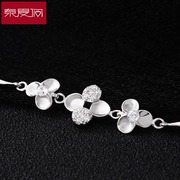 New year blossoming plum bracelet girl Korean version of 925 Silver sweet and simple birthday hypoallergenic fashion jewelry gifts