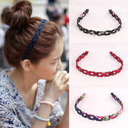 Know NI Korea provided jewelry pierced wire braided headband chiffon Ribbon headband hairpin hair accessories