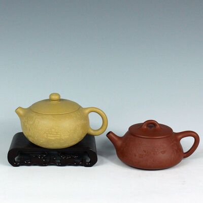 实力陶者 毛俊兰 浮雕西施-石瓢套组