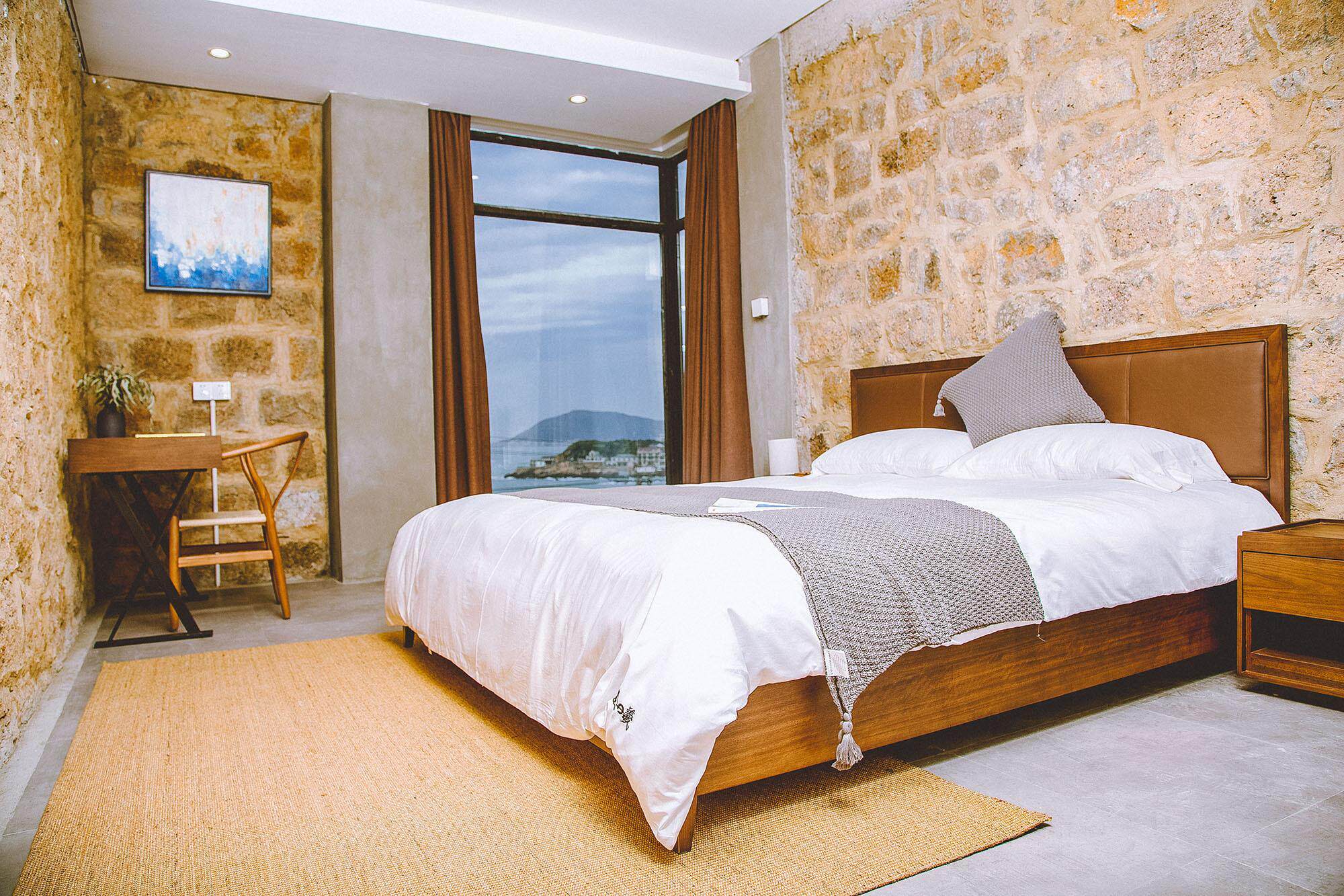 东极岛尘曦精品民宿尊享海景大床房