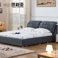 北欧布艺床可拆洗小户型布床简约现代1.8米双人床婚床榻榻米软床