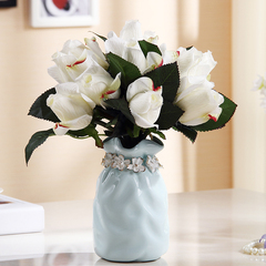 欧式现代陶瓷花瓶摆件客厅隔断装饰品卫生间花艺套装餐台家居饰品