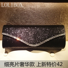 LOLIBOX16新款亮片水钻长款手拿包女小包晚装宴会礼服新娘夜店包