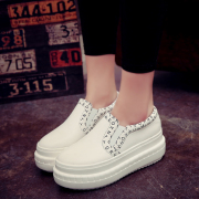 2016 spring new products shoes deep muzzle feet thick-soled platform shoes with round head lazy pedal casual Korean version of tide girls