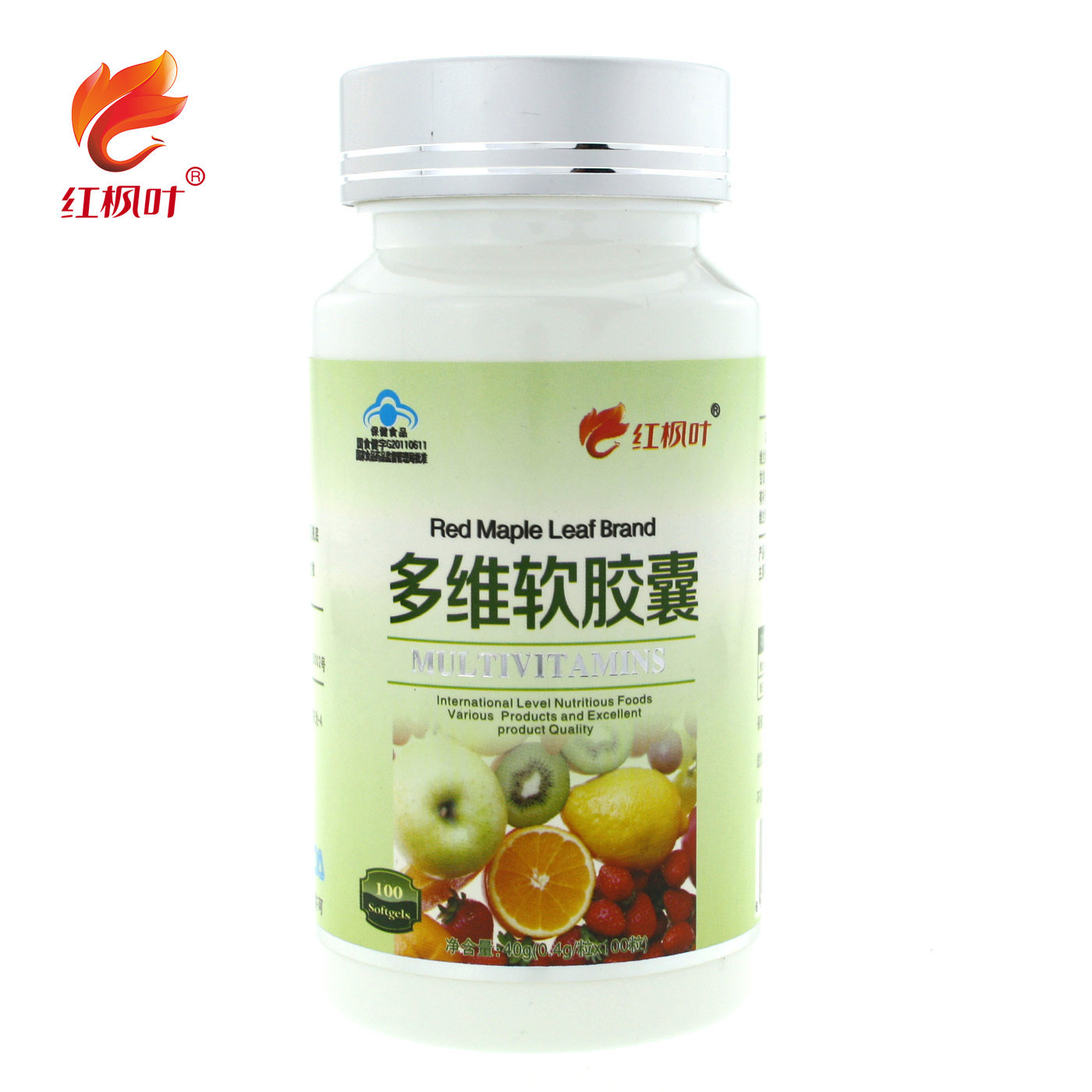 红枫叶牌多维软胶囊 0.4g/粒*100粒精装