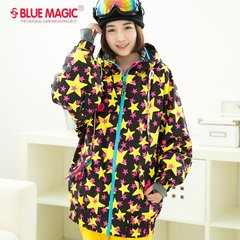 BLUE MAGIC 女士 中长款 修身夹棉保暖单板双板滑雪衣 韩国滑雪服