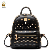 North Korean fashion bag riveting personality punk satchel backpack mini Lady bag Korean tide girls