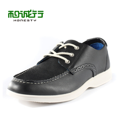 He Chenghang and pull new casual shoe trends spring/summer 2015 UK wind leather men's boat shoes 0800140