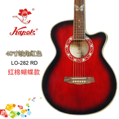 正品红棉吉他民谣40寸木吉他初学者新手LO-282吉它jita乐器蝴蝶款