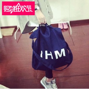 loewe購物袋包 2020韓國新款女包單肩包字母帆佈袋牛仔佈環保袋購物袋手提袋大包 loewe