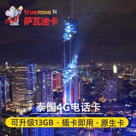 泰国电话卡8天4G高速流量手机上网卡普吉岛曼谷清迈芭提雅旅游卡