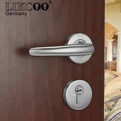 Likcoo 304不锈钢精铸实心分体门锁 简约室内房门卧室锁