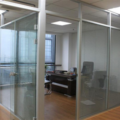 爆款 办公室高隔断隔墙双玻铝高隔带百叶 办公室玻璃隔断免费测量