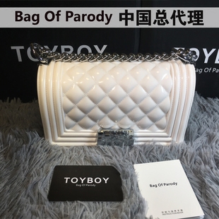 lv老花腰包價格官網 Bag of parody官網正品小方女生惡搞果凍包 單肩菱格鏈條女包包 lv