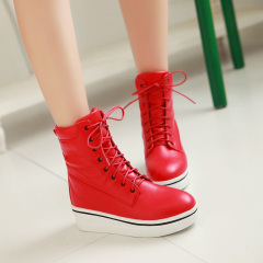 Autumn 2015 simple round head with Martin before the designer shoes boots waterproof women's wedges boots casual boots women