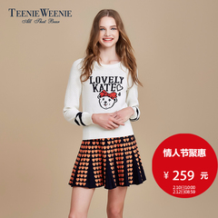 Teenie Weenie小熊2016冬季新品女士经典连帽套头卫衣TTMW68960I