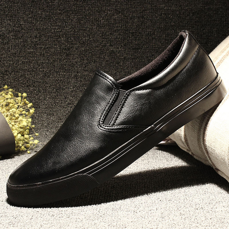 秋季新款樂福鞋男鞋韓版潮流一腳蹬懶人鞋百搭小黑鞋子休閑鞋皮鞋