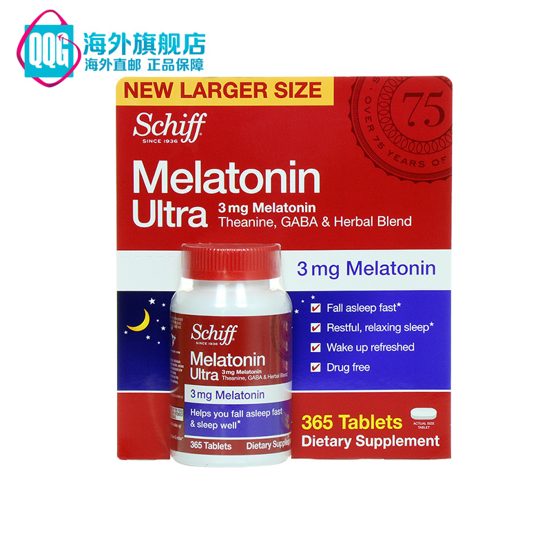 美国进口直邮原装褪黑素片睡眠成人安眠片Schiff Melatonin365粒-tmall.hk天猫国际产品展示图1