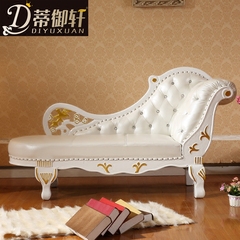 蒂御轩贵妃椅实木新古典贵妃躺椅懒人沙发欧式美人榻卧室贵妃椅