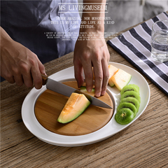 多功能砧板水果盘一体 切水果切菜板案板实木抗菌家用竹耐用切板