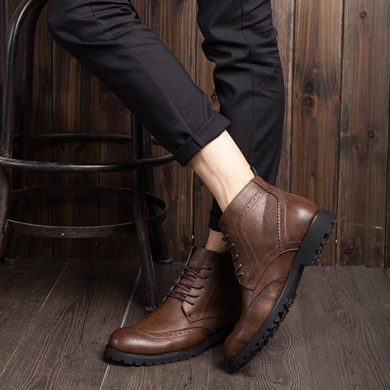 summer Trend man England work clothes Martin Single boots leisure time Bob Rock Retro Carved High-top shoesin the Men's Shoes, Boots category - from Buy2taobao.com to provide professional Taobao agent buy service