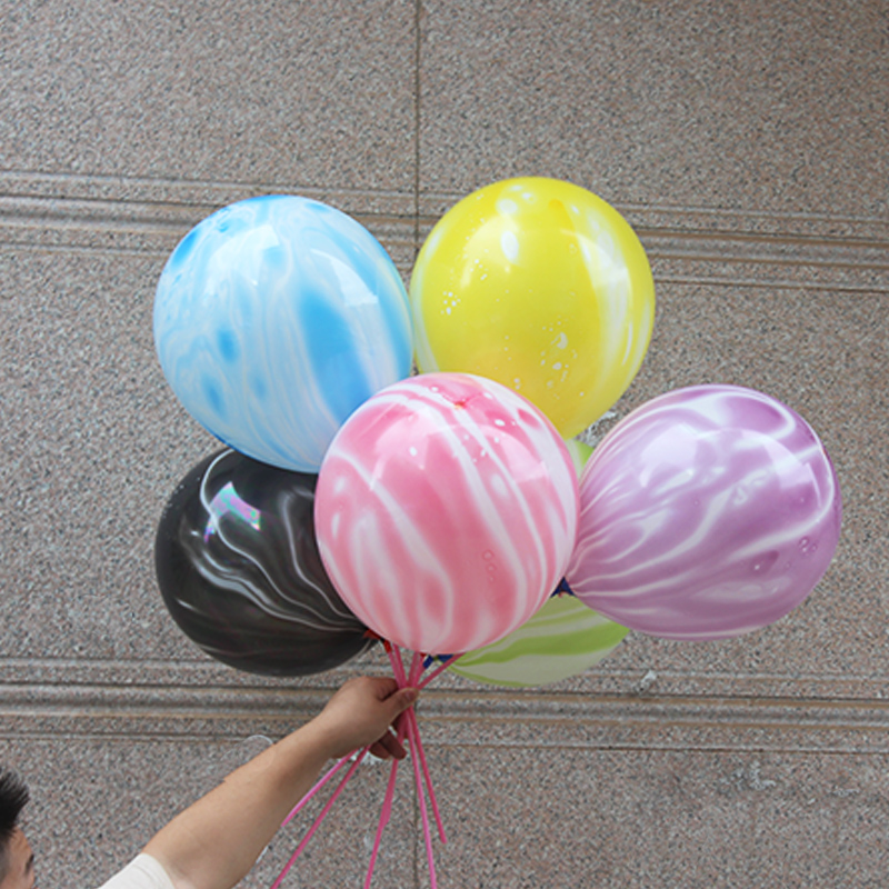 10寸彩云朵气球外贸婚庆生日玛瑙儿童玩具加厚圆形拱门气球批發