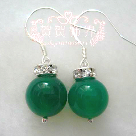 Natural agate Earrings green Ruyi Earrings 925 Oncorhynchus earrings Natural jade Ear Studs wholesale Korean modelsin the Jewelry/Diamond/Jade/Gold , Other natural jade , Earring category - from Buy2taobao.com to provide professional Taobao agent buy service