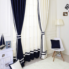 法欧雅美式窗帘定制 地中海窗帘成品 小香风客厅卧室飘窗窗帘窗纱