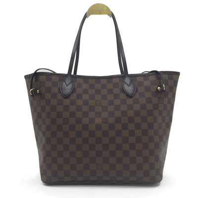 【98新】lv/路易威登 lv neverfull 咖啡色棋盘格中号