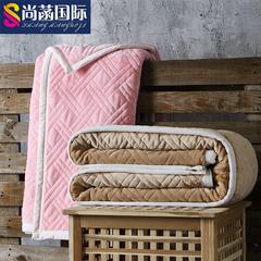 毛毯双层加厚珊瑚绒法兰绒单人双人毯子冬季保暖床单纯色盖毯