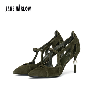 雷朋手鐲 JANEHARLOW傑雷哈洛2020夏季新款女鞋羊京尖頭鏤空珍珠細高跟涼鞋 雷朋鏡框