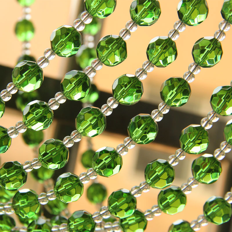 水帘洞珠帘 切面水晶珠帘成品门帘隔断玄关风水帘挂帘新款水晶帘