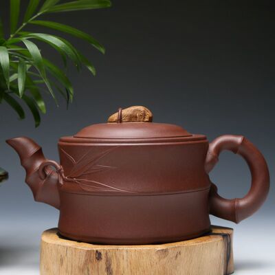 名家紫砂壶专场 可遇不可求 国家级工艺师 杨惠英 竹段 475cc 原矿底