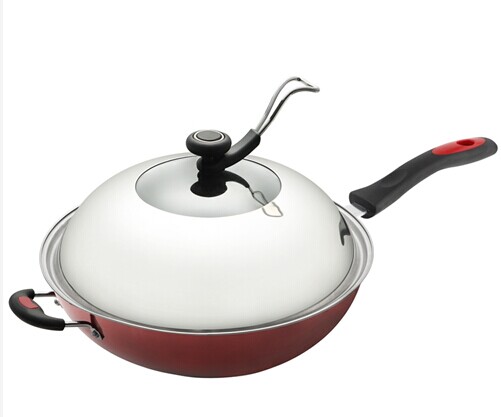 【厨房厨具】伊尔乐30CM陶晶不粘炒锅(含盖)TJ30C2-TJ34C2|msdalam kategori dapur/memasak Appliances, memasak Appliances, Periuk belanga/Pot/cerek, Wok - dari Buy2taobao.com untuk memberikan perkhidmatan ejen Taobao profesional membeli