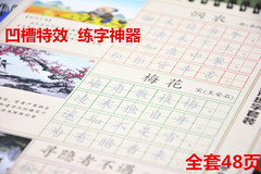 行书楷书儿童练字帖贴小学生练好字中华魔幻凹槽练字板套装成人