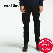 Westlink/West New Korean leisure 2015 winter wild black men black stripe slim trousers