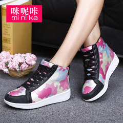 Microphone clicking fall 2015 high women's shoe Department within the new Korean wave trendy stealth high casual sneakers