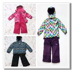 【流浪者】出口国外儿童滑雪服套装 防寒服棉衣棉裤-30°