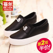 Becky autumn new low increase in lazy Gao Lefu shoes shoes shoes Korean leisure shoes and thick bottom shoe bag-mail