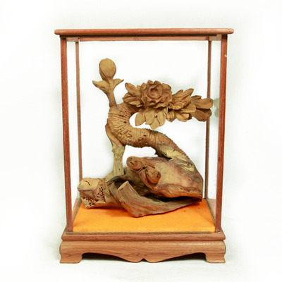 红豆杉 鸟语花香 木雕工艺品摆件 权威认证