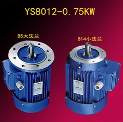 Y系列三相异步电动机0.75KW铝壳电机YS8012/90S6/220v380v 立卧式