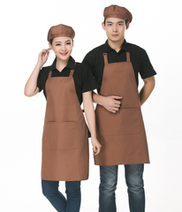 厨师挂脖围裙酒店厨师酒吧西餐厅服务员工作制服韩版男女围裙