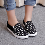 Canvas shoes women shoes, spring 2016 new Korean version of flat cloth a pedal lazy shoes flats casual shoes wave