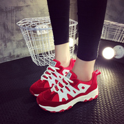 2015 Korean version of the new round of winter sports and leisure shoes women's shoes running shoes and thick warm student women's shoes at the end of the tide