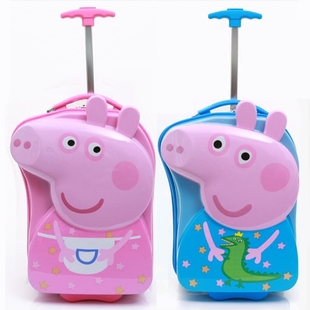 喬治阿瑪尼菲拉格慕 小豬佩奇拉桿箱兒童卡通行李箱喬治女寶寶小拖箱20寸3D立體旅行箱 阿瑪尼價格